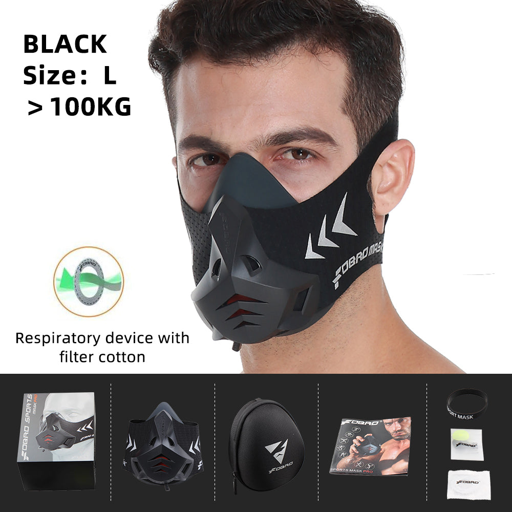 Premium Sports Mask for Running, Cycling, Gym & High Altitude Training – Cardio Workout Conditioning Mask, Air Filtration,