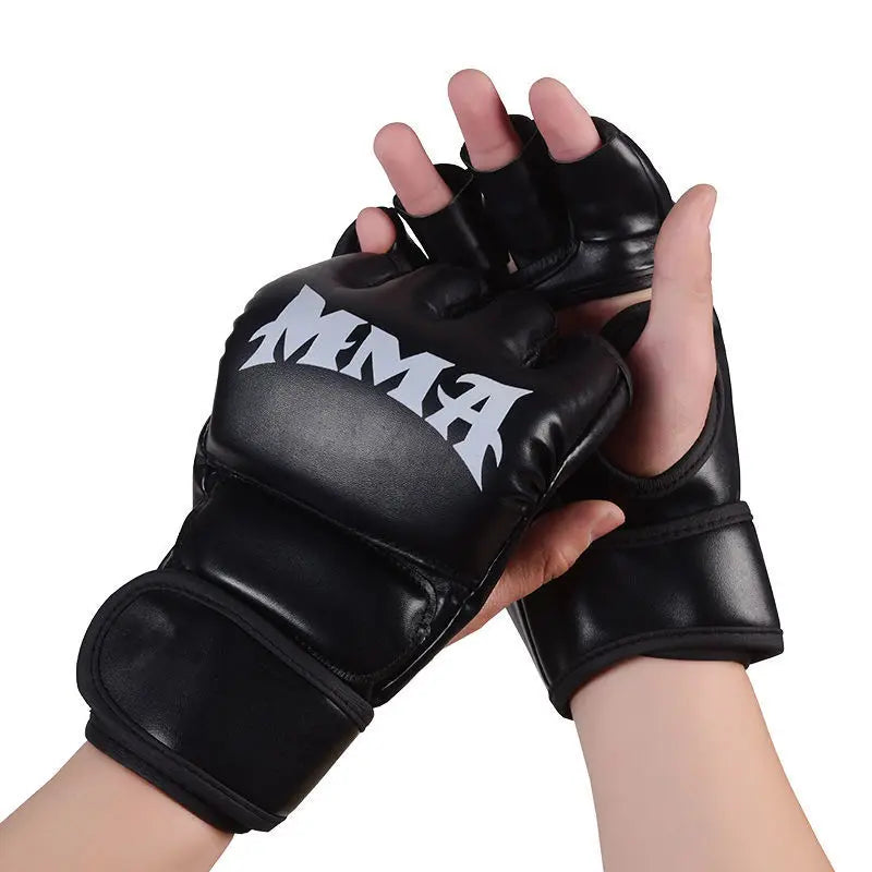 Premium Boxing Gloves for Adults – Professional Combat Training Gloves for Muay Thai, MMA, Kickboxing, & Sanda – Half 