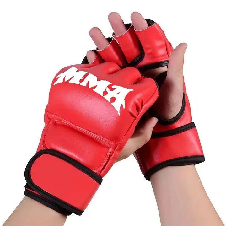 Premium Boxing Gloves for Adults – Professional Combat Training Gloves for Muay Thai, MMA, Kickboxing, & Sanda – Half 