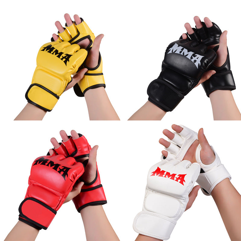 Premium Boxing Gloves for Adults – Professional Combat Training Gloves for Muay Thai, MMA, Kickboxing, & Sanda – Half 