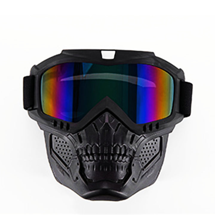 Premium Motorcycle Skull Mouth Mask with UV Protection – Tactical Off-Road Riding Goggles, Windproof, Dust-Proof, Anti-Glare 