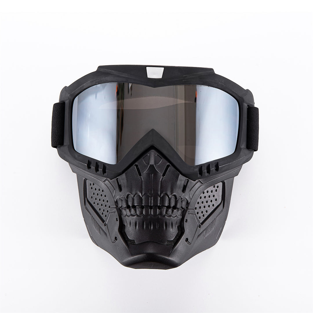 Premium Motorcycle Skull Mouth Mask with UV Protection – Tactical Off-Road Riding Goggles, Windproof, Dust-Proof, Anti-Glare 