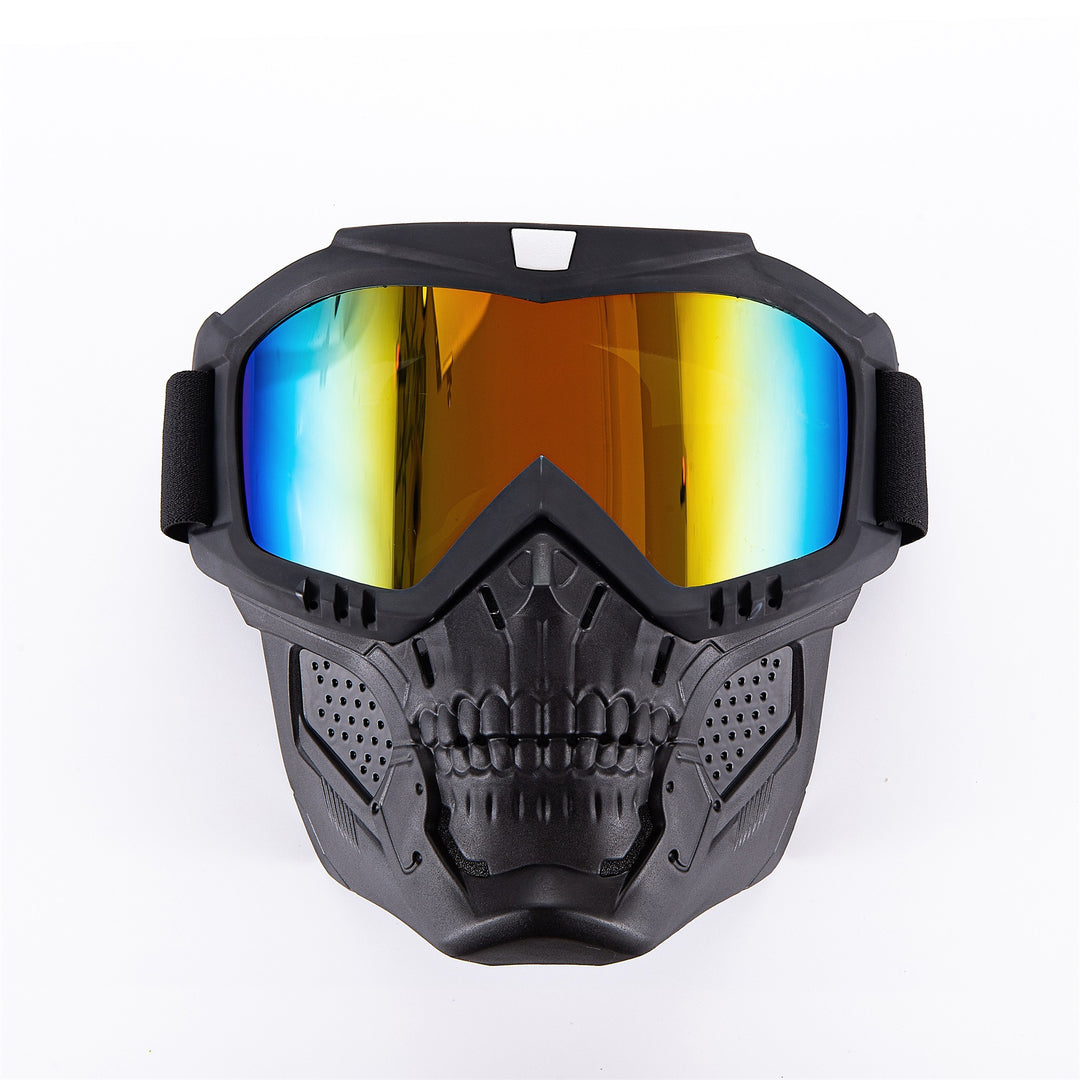 Premium Motorcycle Skull Mouth Mask with UV Protection – Tactical Off-Road Riding Goggles, Windproof, Dust-Proof, Anti-Glare 
