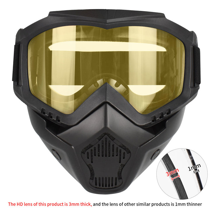 Premium Motorcycle Skull Mouth Mask with UV Protection – Tactical Off-Road Riding Goggles, Windproof, Dust-Proof, Anti-Glare 