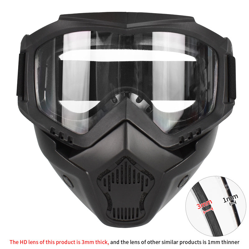 Premium Motorcycle Skull Mouth Mask with UV Protection – Tactical Off-Road Riding Goggles, Windproof, Dust-Proof, Anti-Glare 
