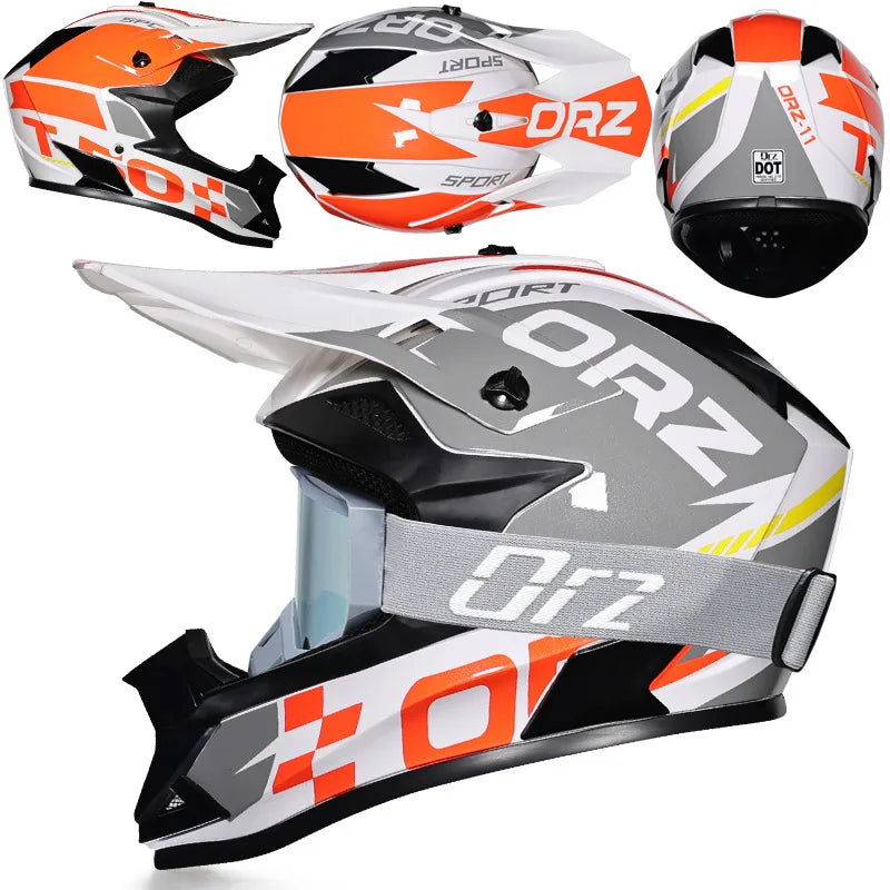 High-Quality Kids Off-Road Helmet - Motocross, Mountain Bike, ATV, DOT Certified, Lightweight ABS Material, Full Face Safety