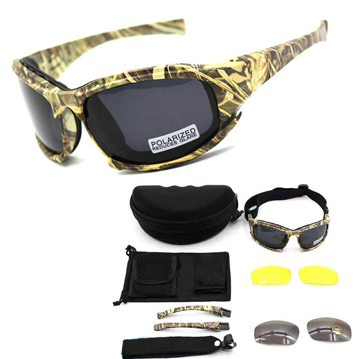 Premium Tactical Polarized Sport Glasses – UV Protection, Anti-Glare, 4 Lens Options for Shooting, Airsoft, Hunting, Hiking