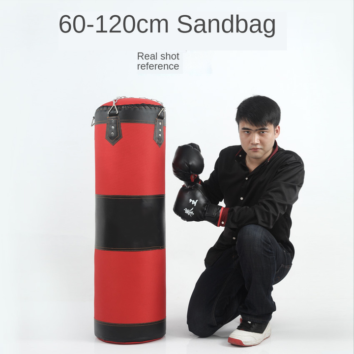 Premium Heavy Punching Sandbag – Durable Boxing Bag with Metal Chain Hook – Kick, Karate, Taekwondo Training – Includes Boxing Gloves, Wrist & Foot Guards, Shock-Absorbing Foam - StrengthXPhysiotherapy