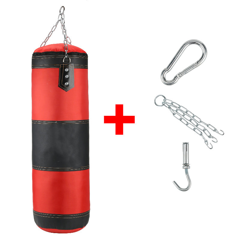 Premium Heavy Punching Sandbag – Durable Boxing Bag with Metal Chain Hook – Kick, Karate, Taekwondo Training – Includes Boxing Gloves, Wrist & Foot Guards, Shock-Absorbing Foam - StrengthXPhysiotherapy