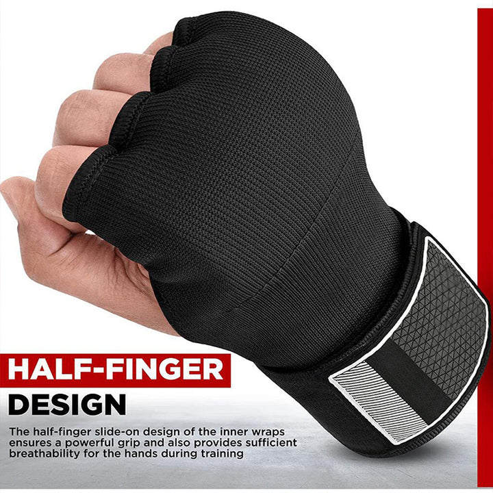 Premium MMA Half-Finger Boxing Gloves – Padded Foam Inner Gloves for Boxing, MMA, Muay Thai, Kickboxing, Taekwondo & Karate