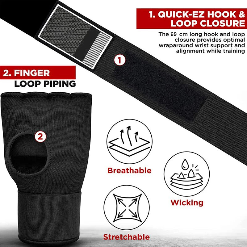 Premium MMA Half-Finger Boxing Gloves – Padded Foam Inner Gloves for Boxing, MMA, Muay Thai, Kickboxing, Taekwondo & Karate