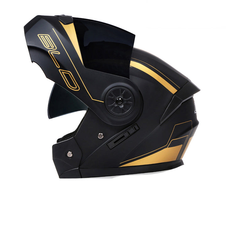 Premium Full Face Motorcycle Helmet - DOT & ECE Certified, Double Lens, Inner Sun Visor, Lightweight ABS Shell Removable Nose