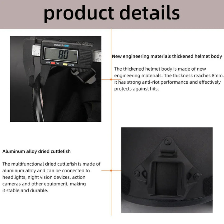 Premium FAST Tactical Helmet – Airsoft MH Camouflage, NVG Mount, Adjustable Outdoor Sport Helmet for Safety & Tactical Use