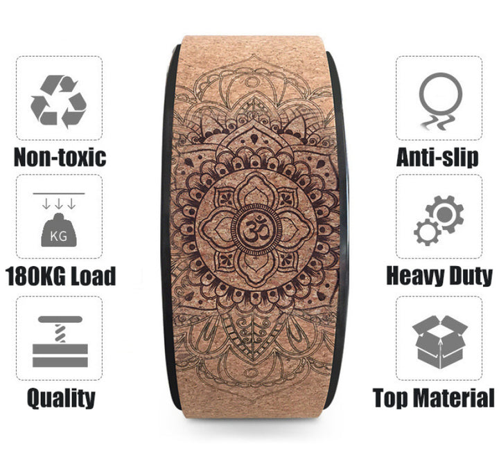 Premium 12.2 Inch Yoga Wheel for Back Pain Relief – Durable Myofascial Release Prop for Improved Flexibility and Posture – PU