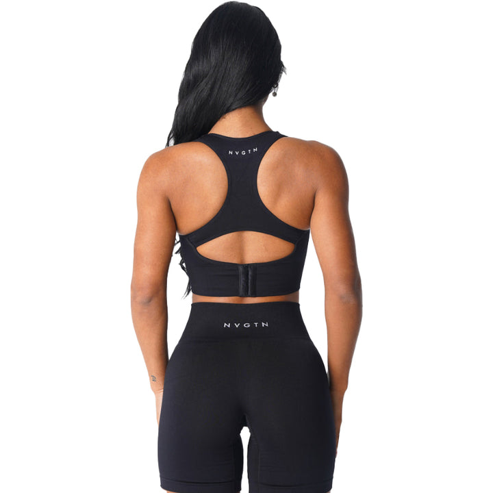 Premium Ignite Seamless Sports Bra – Low-Medium Impact, Breathable Elastic Fitness Top with Back Strap Design, Compressive