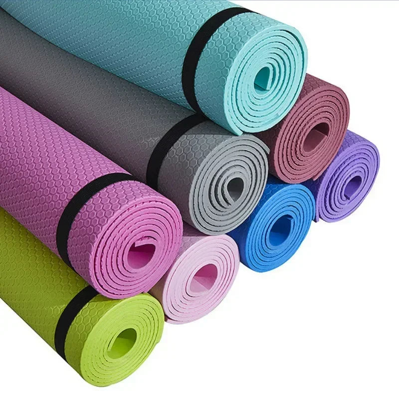 Premium 6MM Thick Yoga Mat – Anti-Skid EVA Foam Exercise & Pilates Mat – Comfortable, Durable Sports Fitness Mat