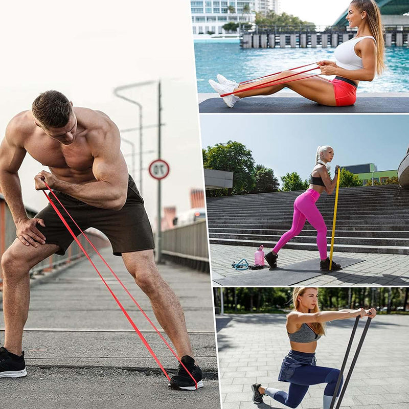 Premium Latex Resistance Band Set – Elastic Strength Bands for Pull-Ups, Pilates, CrossFit, and Fitness – Adjustable
