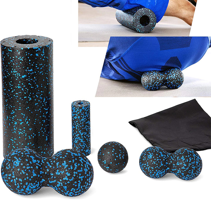 Premium EPP Fascia Massage Foam Rollers & Fitness Balls Set for Deep Tissue, Trigger Point Relief, Muscle Recovery, Yoga