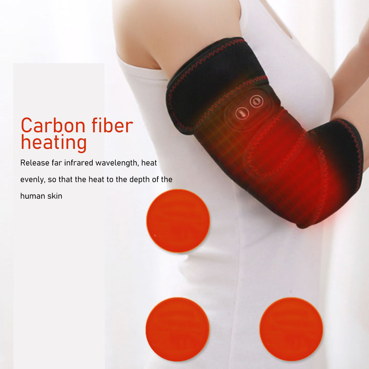 Premium Electric Heating Arm Pad | 3-Mode Massage Wrap with Dual Vibration Motors for Arm, Elbow & Wrist Relief | Adjustable 